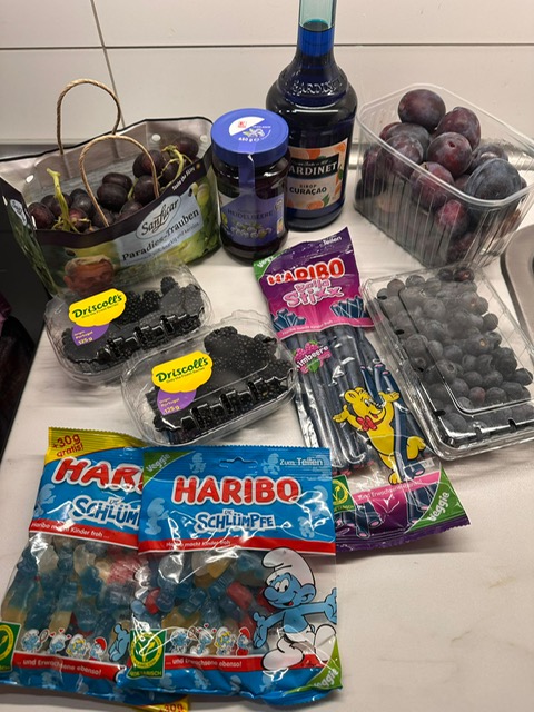 Obst und Süßigkeiten