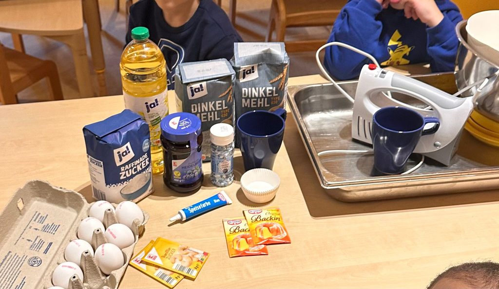 Zutaten für blaue Lebensmittel