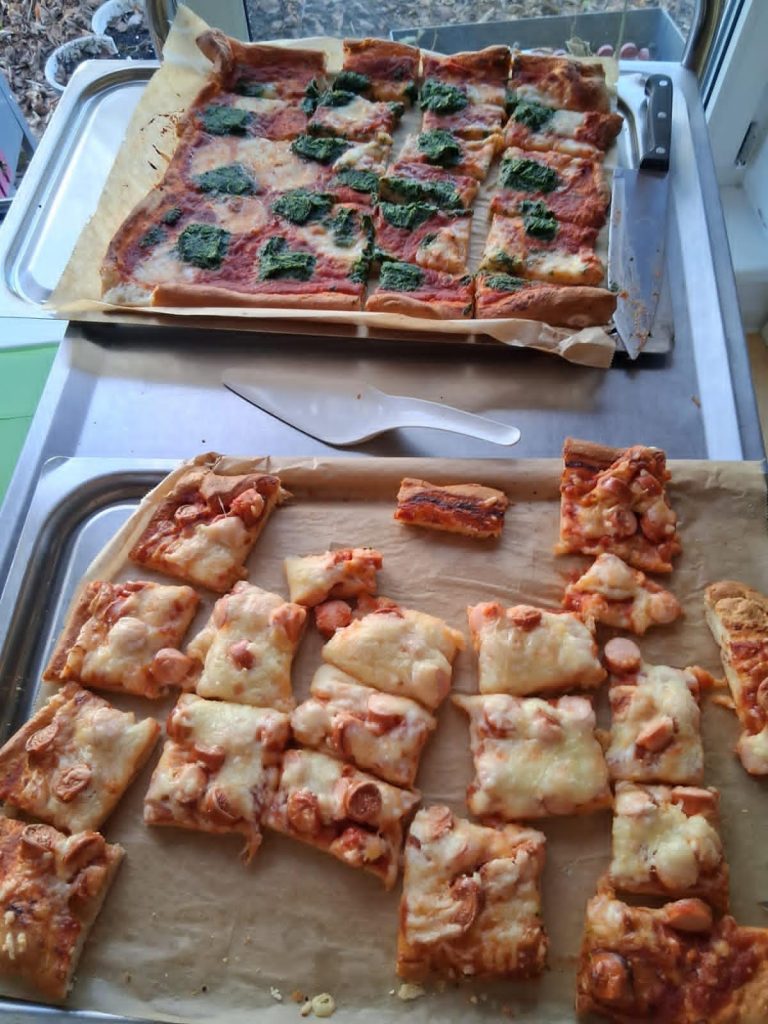 Pizza backen