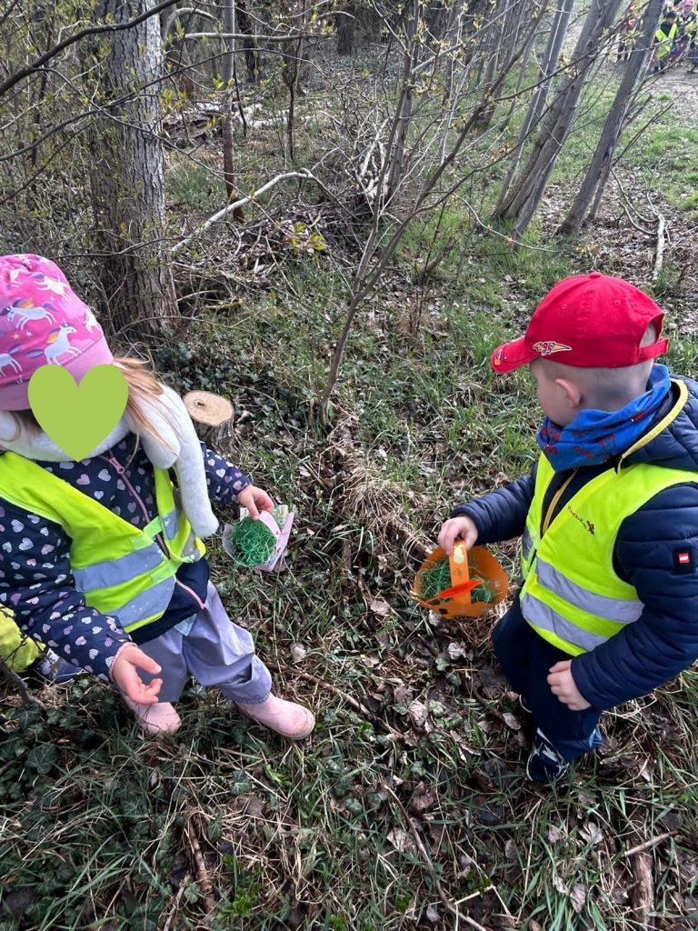 Der Osterhase hat Osterk&ouml;rbchen versteckt