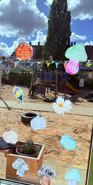 Bunte Herbstfenster